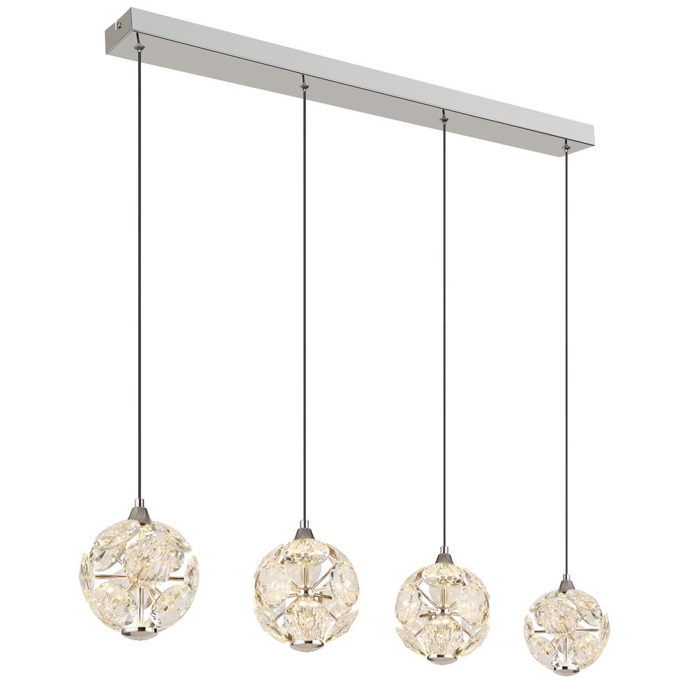 Globo 4-lichts hanglamp Virina chroom - 16047-4HC