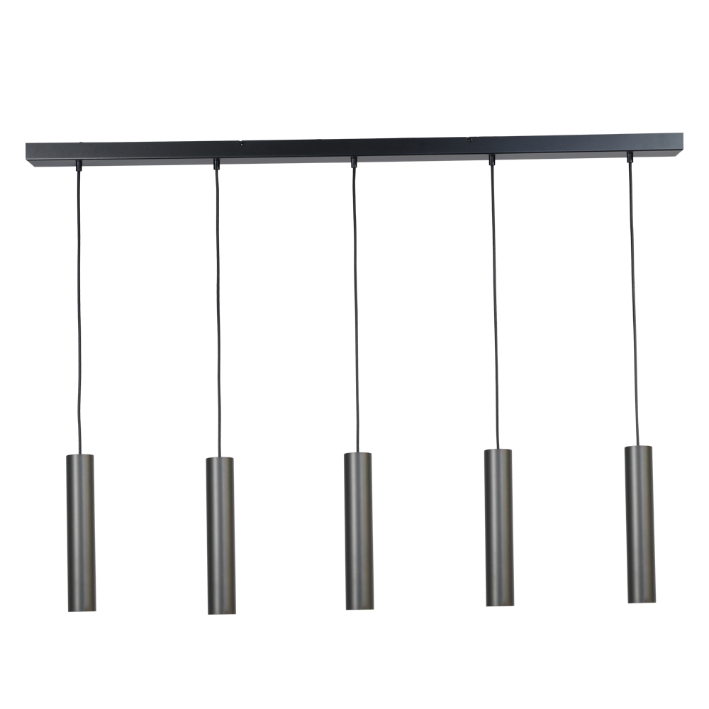Masterlight Eetkamer hanglamp Run 5-lichts zwart - 2381-05-05-130-5