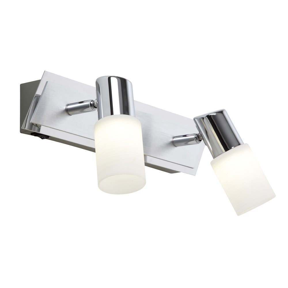 Trio Design wandspotSeries 8214 2-lichts metaalgrijs met chroom - 821470205