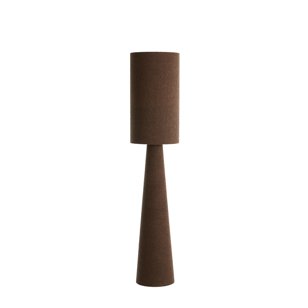 Light & Living Staande schemerlamp Micky Ø 38cm - bouclé - bruin - 1891964
