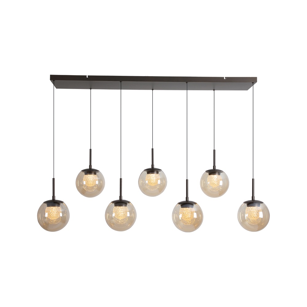 Design hanglamp Solis brons 7-lichts