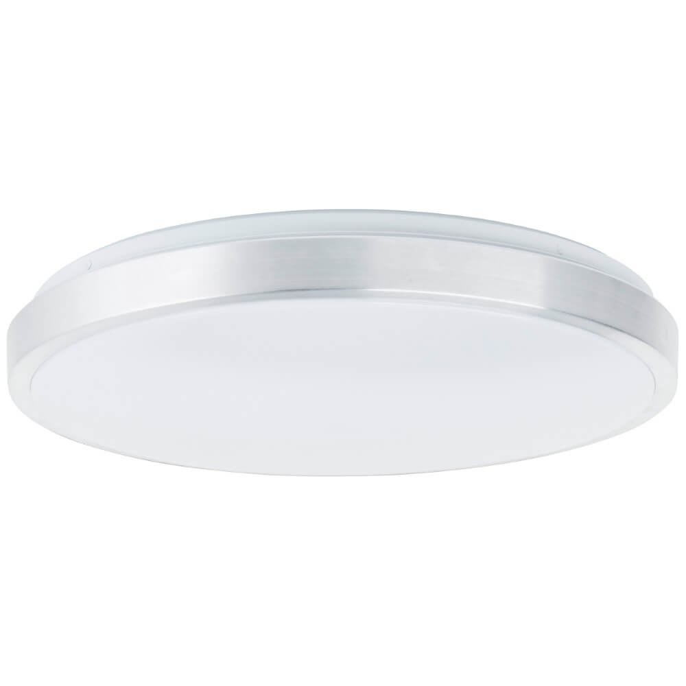 Brilliant Nikkel plafondlampLivius met wit Ø 48,5cm - G80562A21