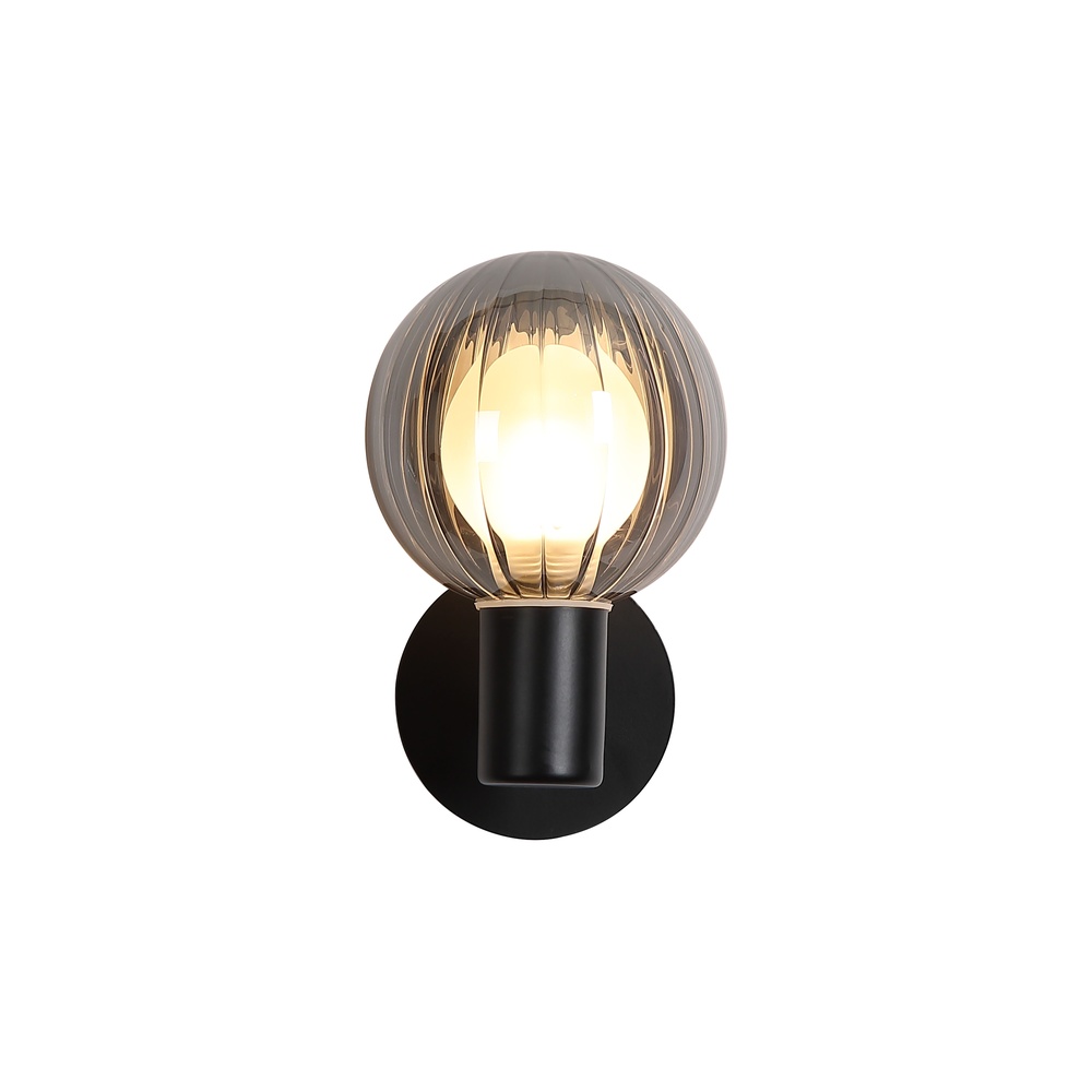 Searchlight WandlampLuminsphere zwart enkel - 30506BK