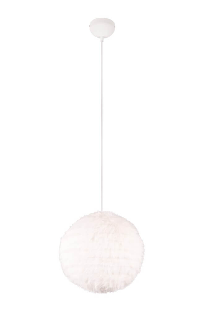 Trio Stoffen hanglamp Furry crème Ø 35cm - R31581001