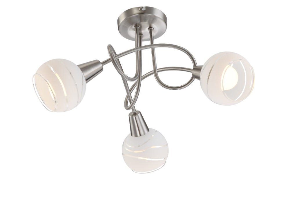Plafondlamp Elliott nikkel 3-lichts