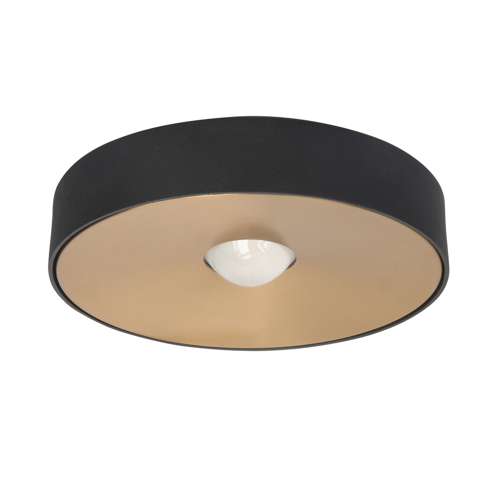 Highlight Plafondlamp Bright zwart met messing Ø 20cm - P6501.38