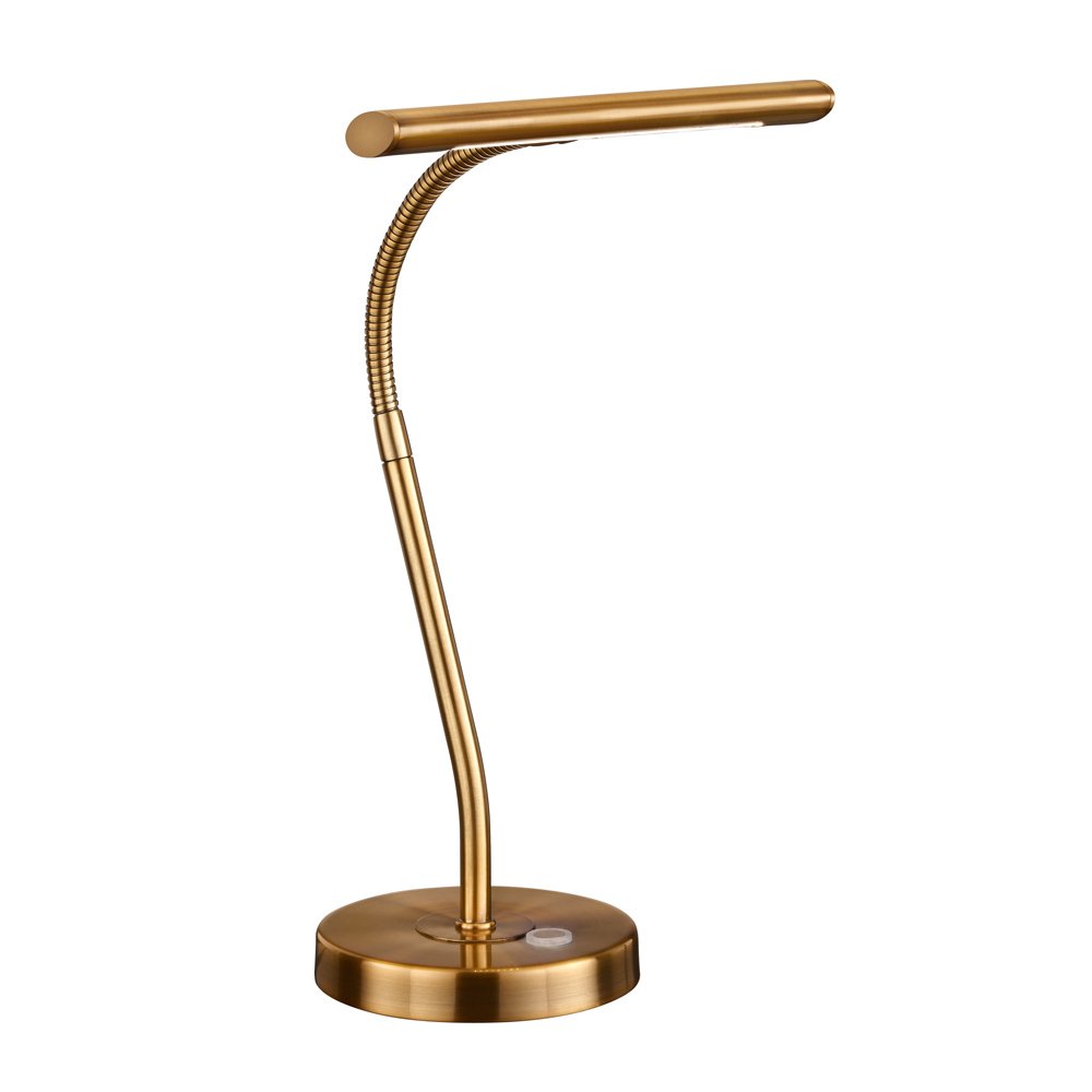 Trio Led bureau leeslamp Curtis oud messing - 579790104