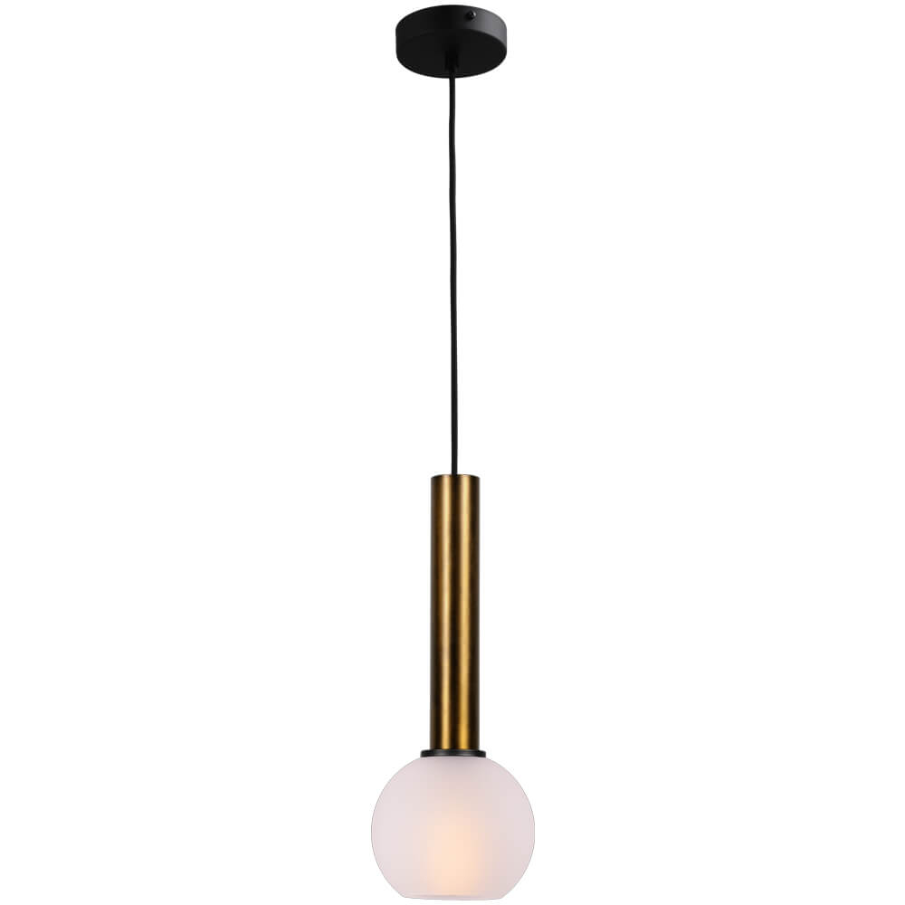 Masterlight Hanglamp Ø 15cmBella 2 Antiek messing met mat wit glas - 2980-10-06-15