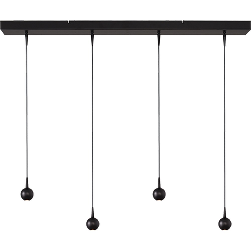 Masterlight 4-lichts hanglampTalana 100 x 8cm zwart Ø 6cm DTW - 2411-05-05-100-4