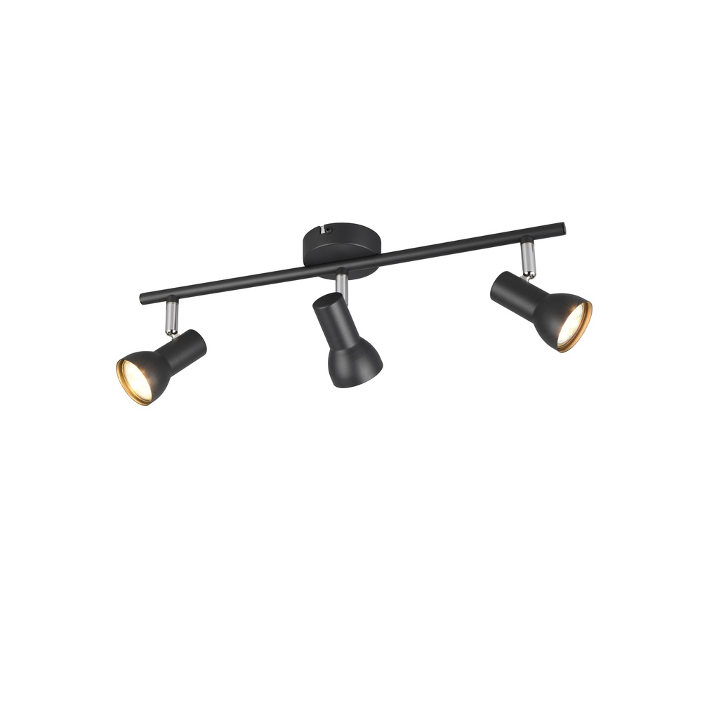 Trio PlafondlampCantar zwart 3-lichts - R81793032