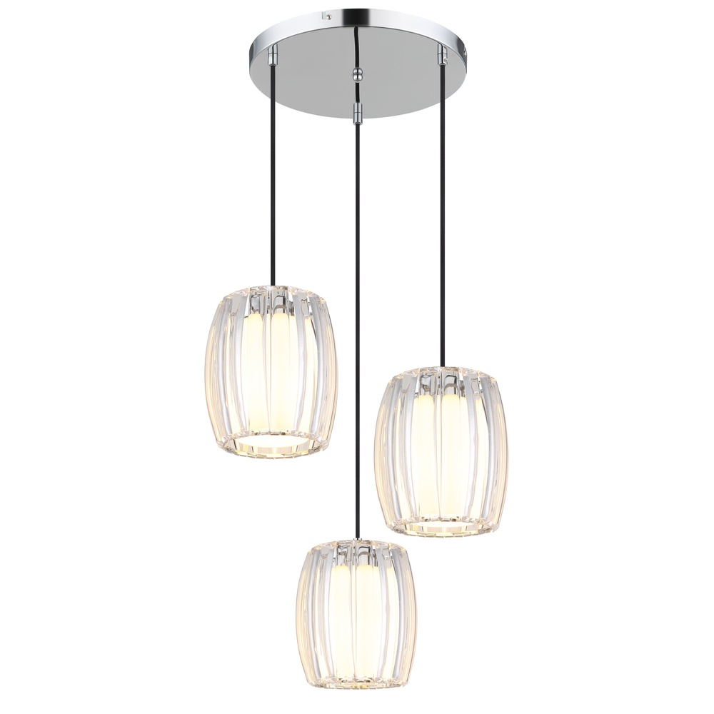 Globo 3-lichts hanglampMaribel chroom rond - 1573-3HR