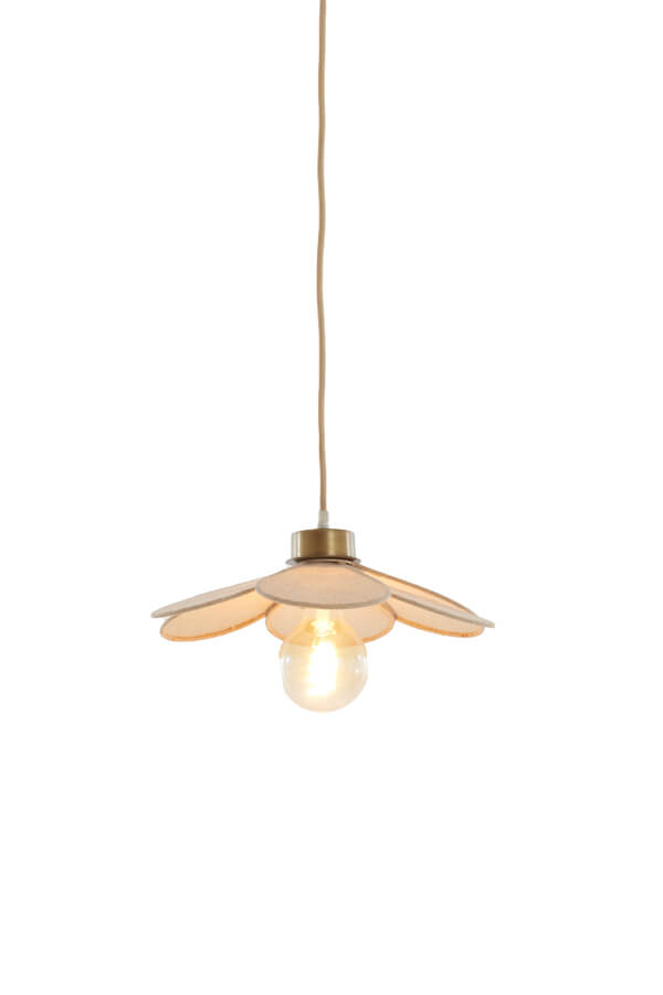 Light & Living Hanglamp Fyano bloem crème Ø 30,5cm - 2979382