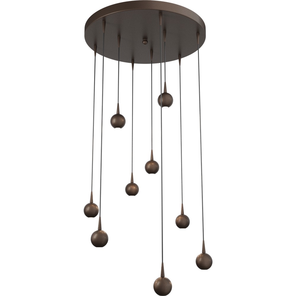 Masterlight 9-lichts hanglamp Talana cacao bruin Ø 50cm DTW - 2412-15-15-50-9