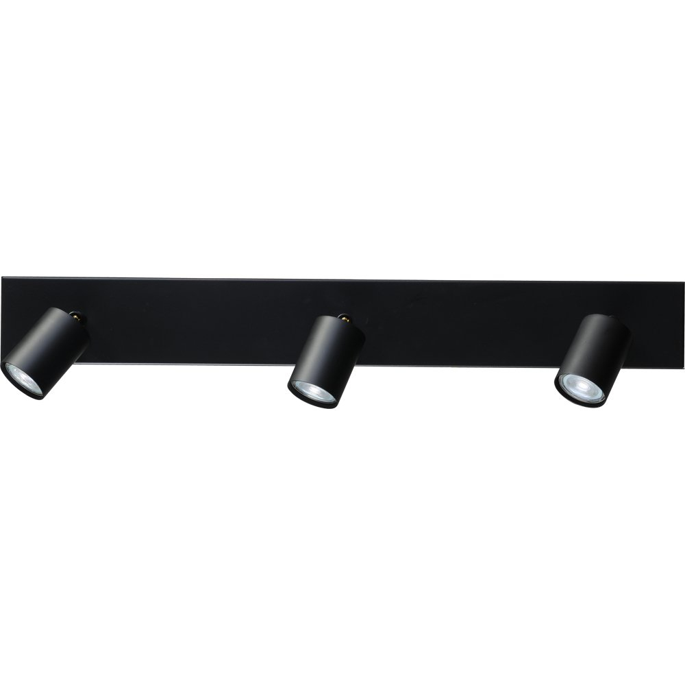 Masterlight Plafondlamp zwart Bounce met 3 zwarte spots - 5491-05-05-70-3