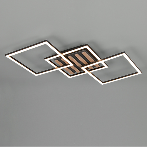 Trio Moderne plafondlampZaro zwart 74,5cm - R63403132