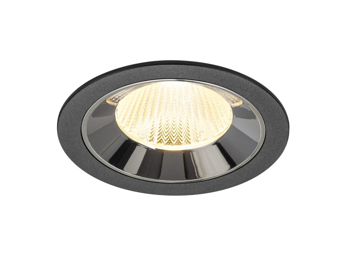 SLV InbouwspotNuminos L zwart/chroom 3000K - 40gr - 1009779