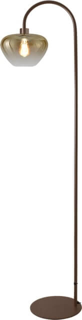Masterlight Vloerlamp Genua bruin met goud glas - 1970-15-15-29