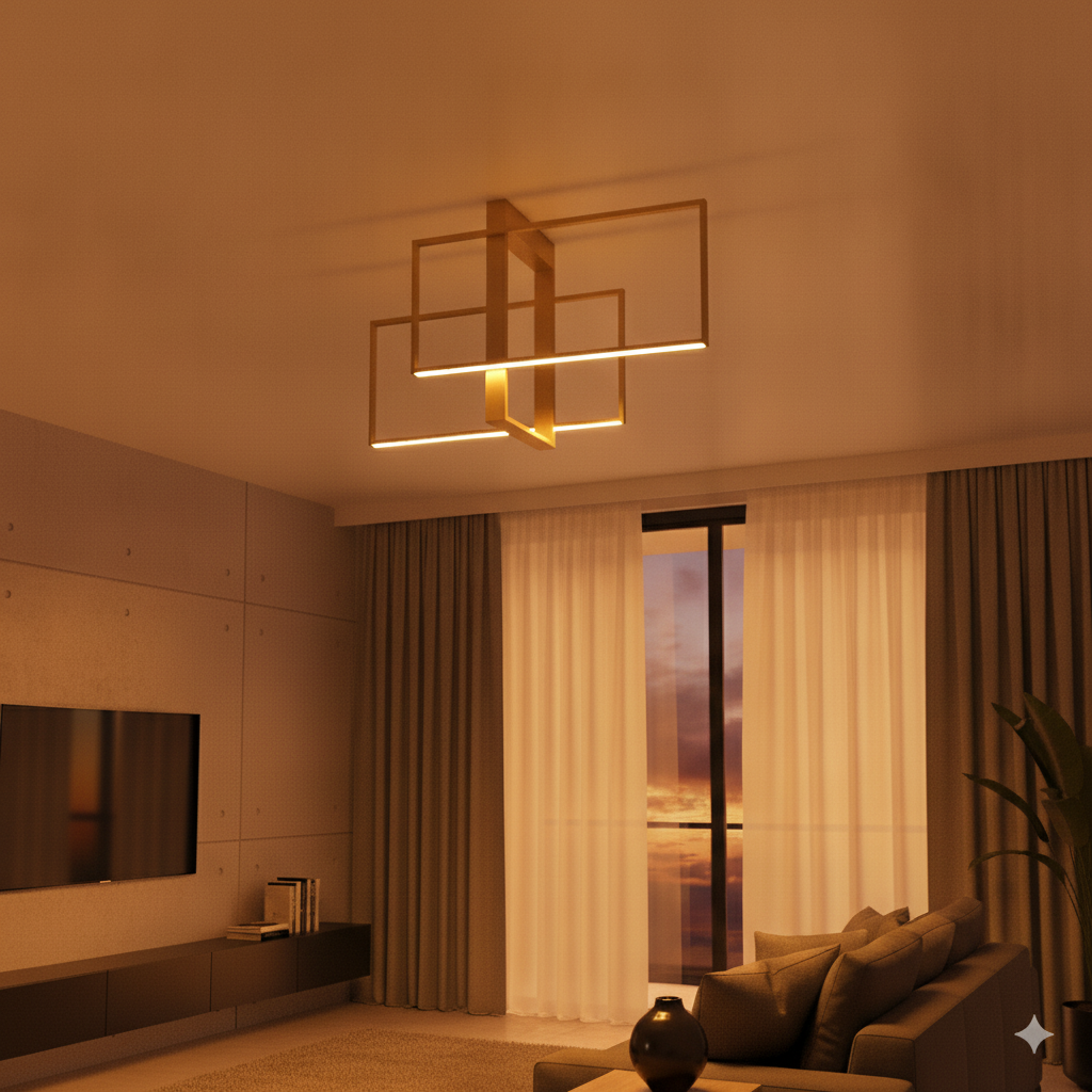 Plafondlamp Clea goud 70cm