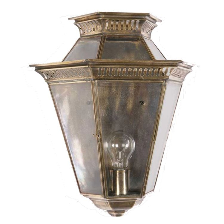 Limehouse Landelijk buitenlamp Bevelled Glass handgemaakt - gepolijst nikkel (N) - 413
