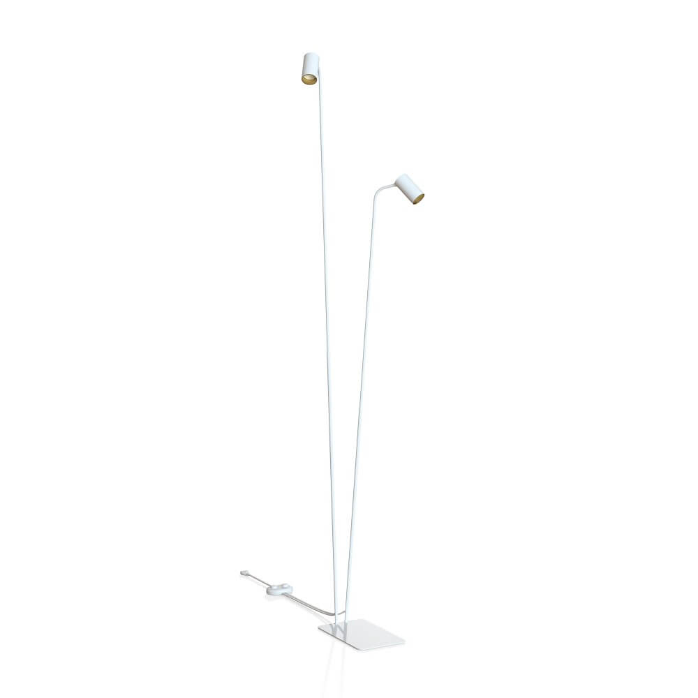Lyora Witte leeslampMono met gouden binnenkant - 7715