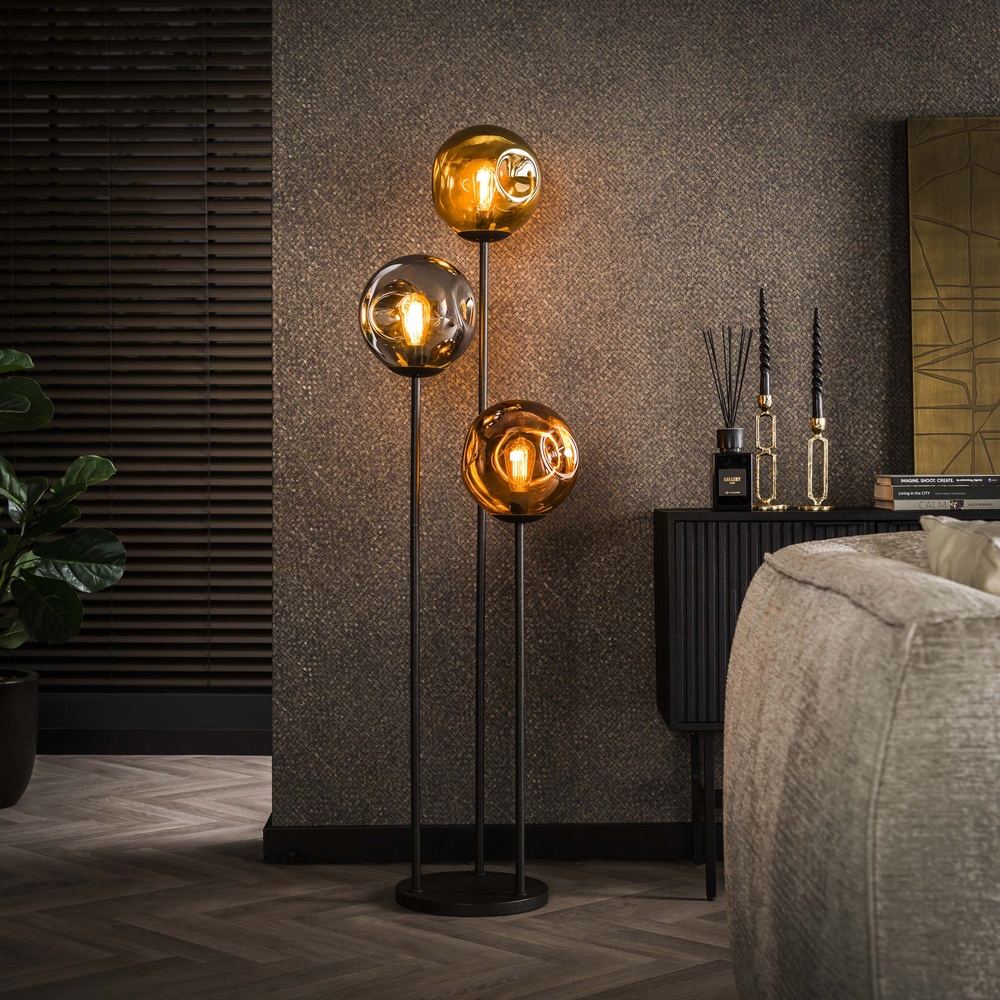 Lyora Glazen vloerlamp Stellar 3-lichts - 7450/77
