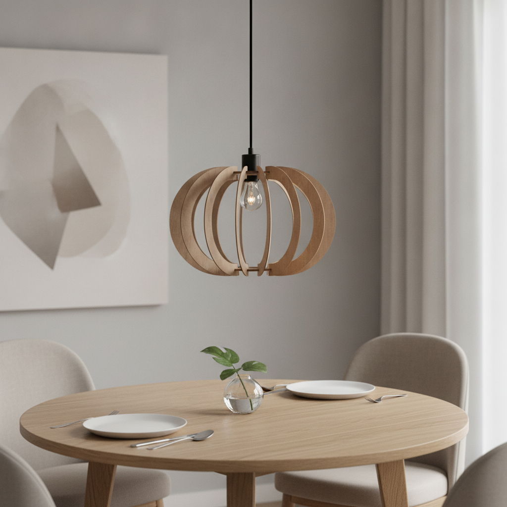 Lyora Houten hanglampOttoline donker Ø 40cm - 110796