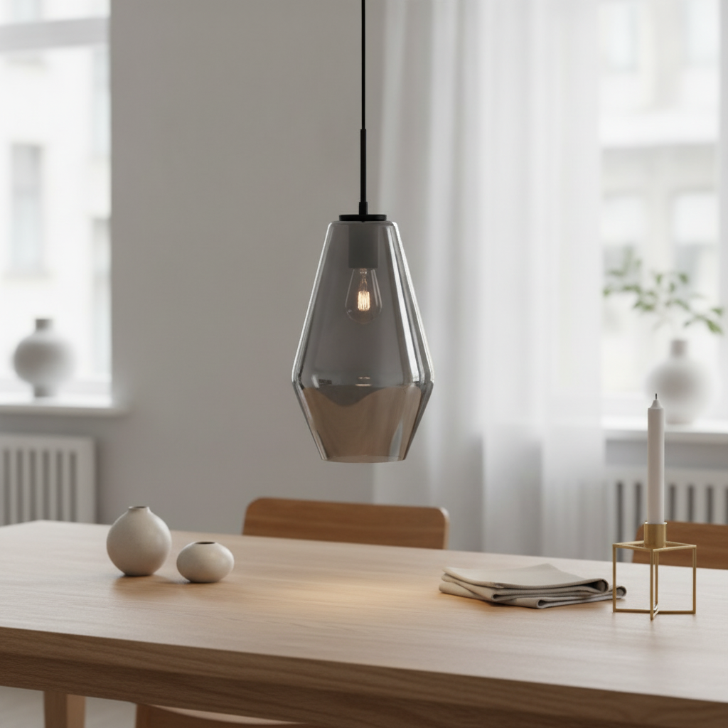Lyora Hanglamp Veiro chroom glas Ø 17 x 28,5cm - 110687