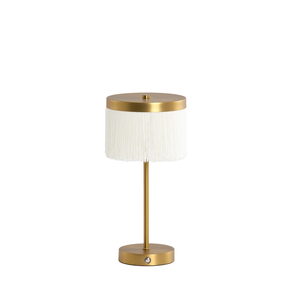 Light & Living Oplaadbare schemerlamp Diny Goud met wit - 1892118
