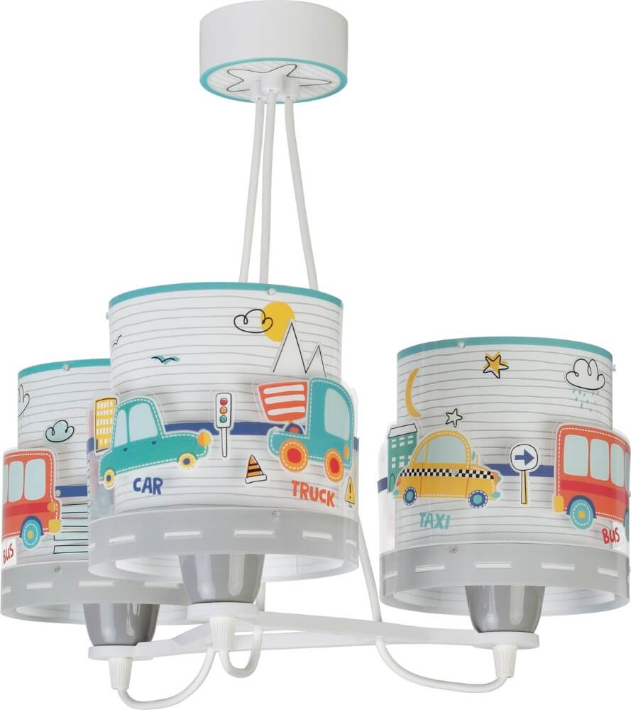 Dalber Kinderkamer hanglamp Baby Travel 3-lichts gekleurd - 61687