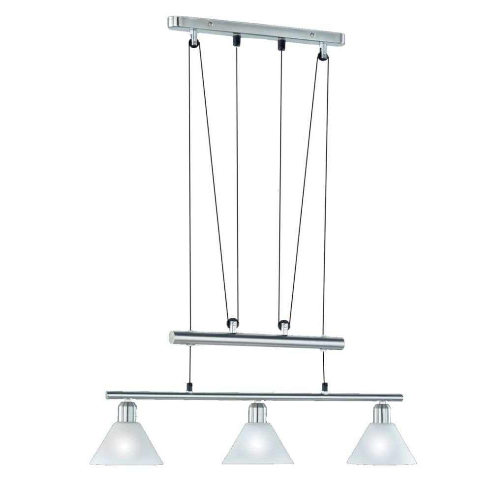 Trio Moderne Hanglamp Series 3751 3-lichts nikkel mat - 3751031-07