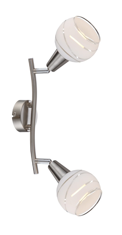 Plafondlamp Elliott 2-lichts nikkel Globo 9007371249329
