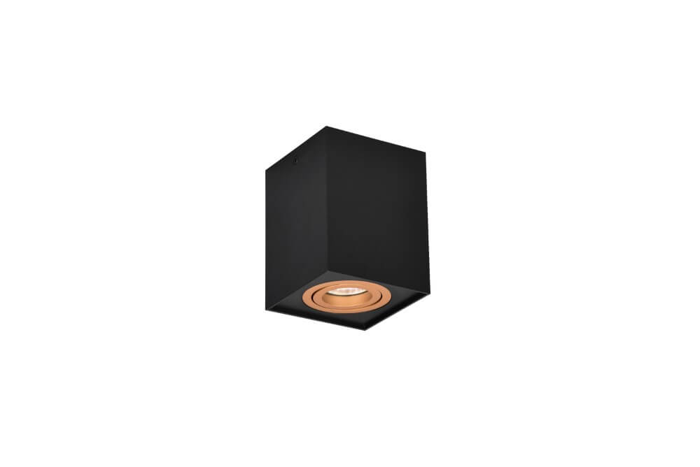Trio PlafondlampBiscuit vierkant zwart - 613000180