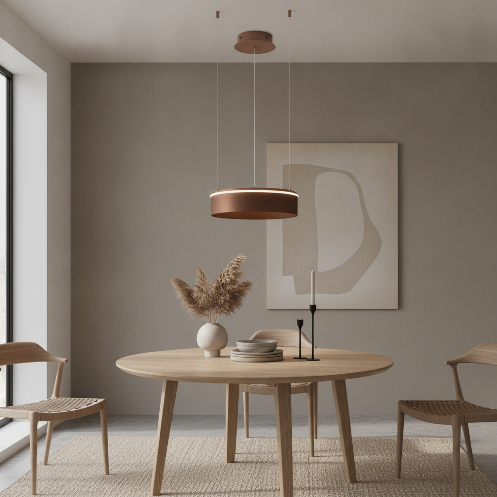 Lyora Moderne hanglampOlivia bruin Ø 40cm - 9040007