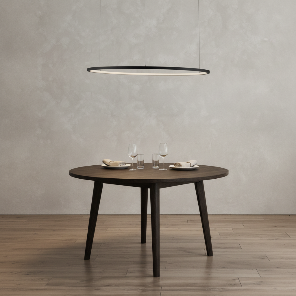 Lyora Ronde hanglampTarquin zwart Ø 80cm - 9345605