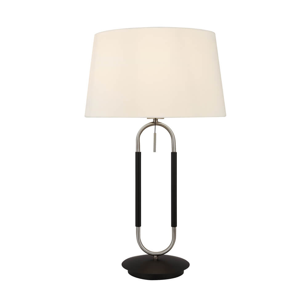 Searchlight Tafellamp Jazz zwart met metaalgrijs - EU41431SS