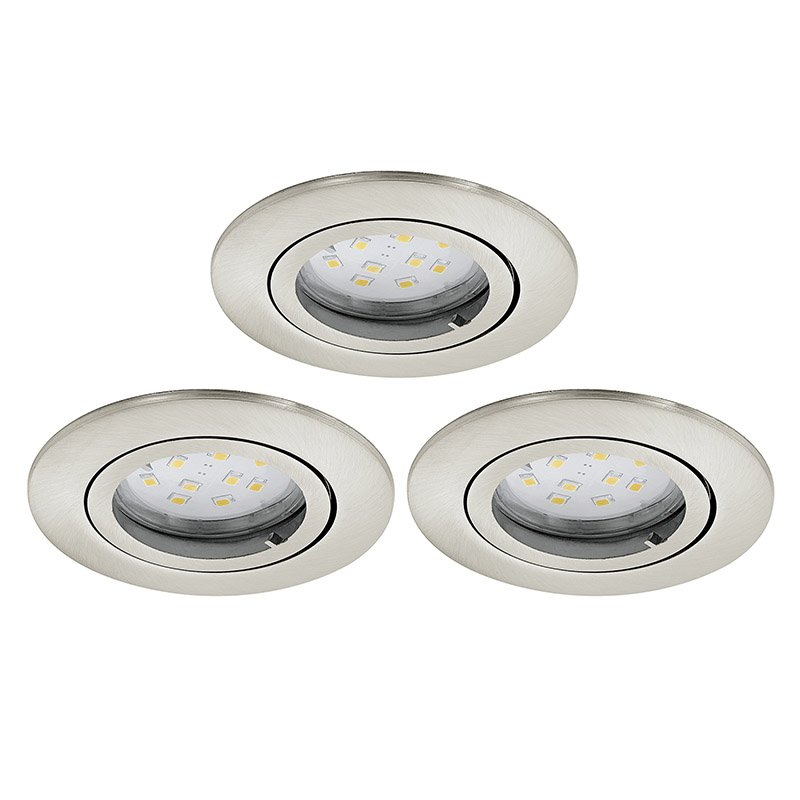 Eglo Inbouw spotTedo set van 3 nikkel mat - 31689