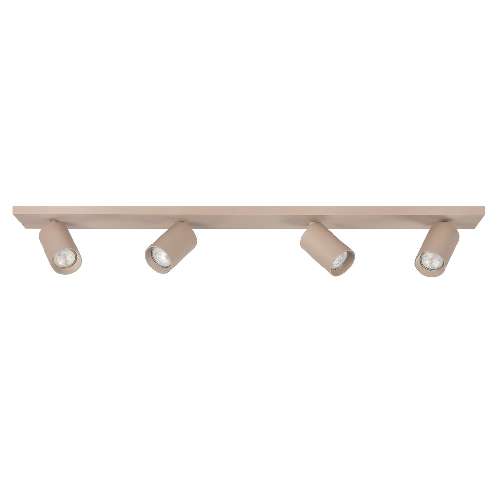 Highlight Opbouwspot Mila 4-lichts recht zand bruin - S7498.03