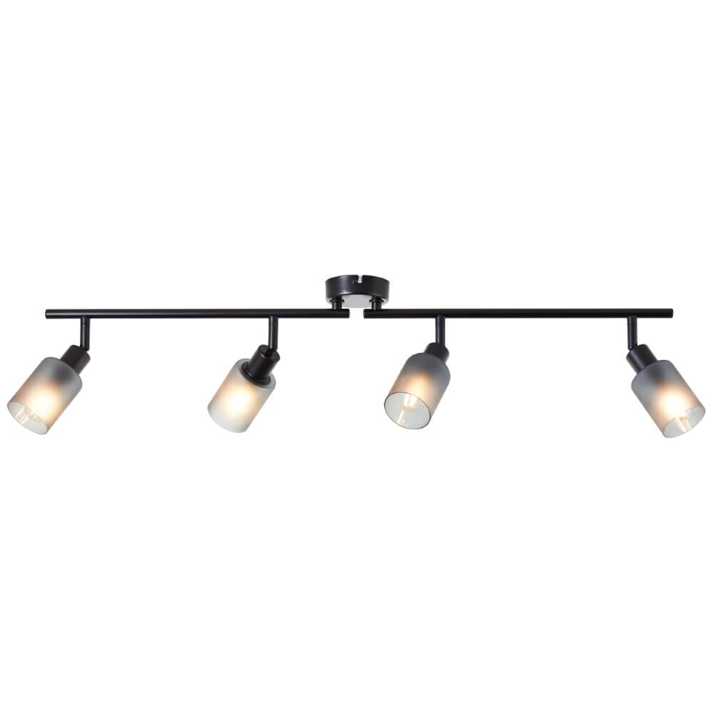 Brilliant Zwarte plafondlamp Loralie 4-lichts - 99850/93