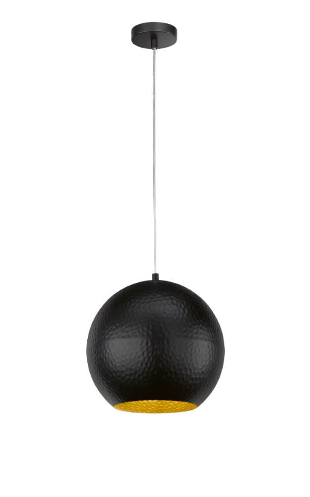 Fischer & Honsel Bol hanglampMylon Ø 30cm zwart - 60763