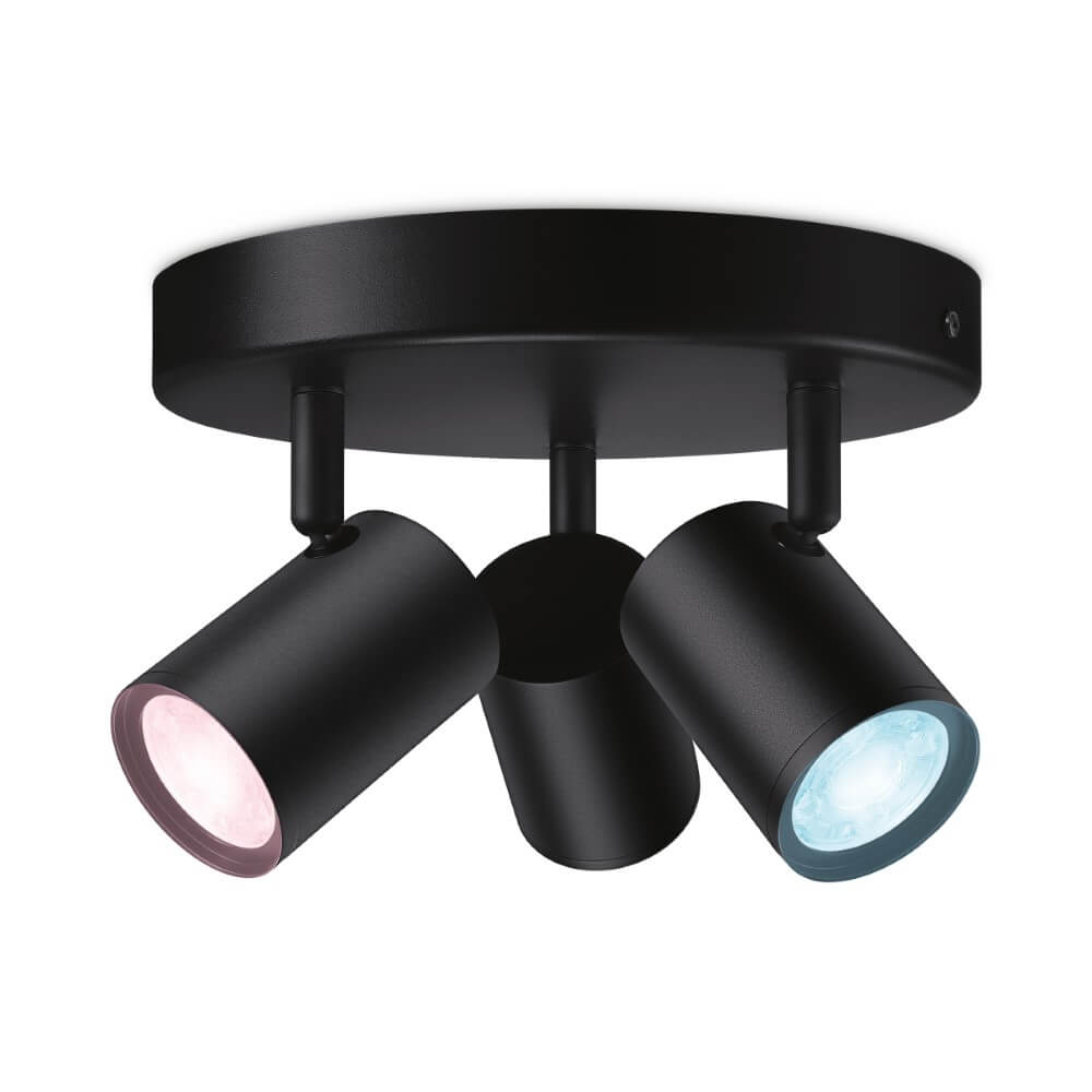 WiZ 3-lichts opbouwspotImageo smart - zwart - 9,29E+11 afbeelding