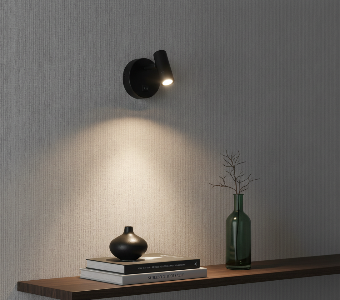 Artdelight Led wandlampje Simply zwart - WL SIMPLY ZW