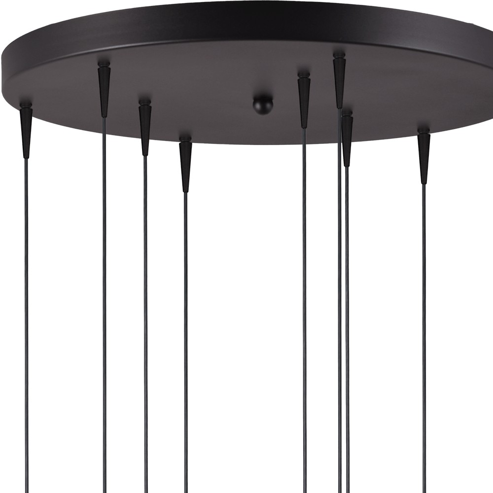 9-lichts hanglamp Talana zwart met nikkel Ø 50cm DTW Masterlight 8718121352336