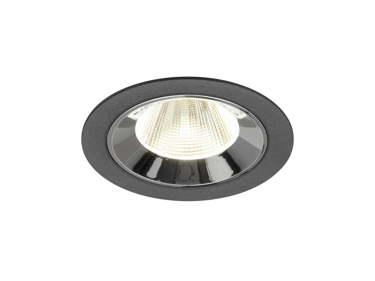 SLV InbouwspotNuminos M zwart/chroom 4000K - 20gr - 1009633
