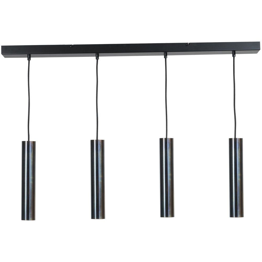 Masterlight Eettafel hanglampRun 4-lichts gunmetal cilinders - 2381-05-66-100-4
