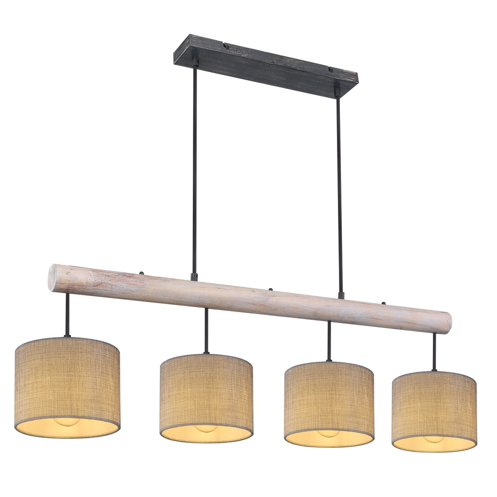 Globo Landelijke hanglamp Roger 4-lichts - 15378-4