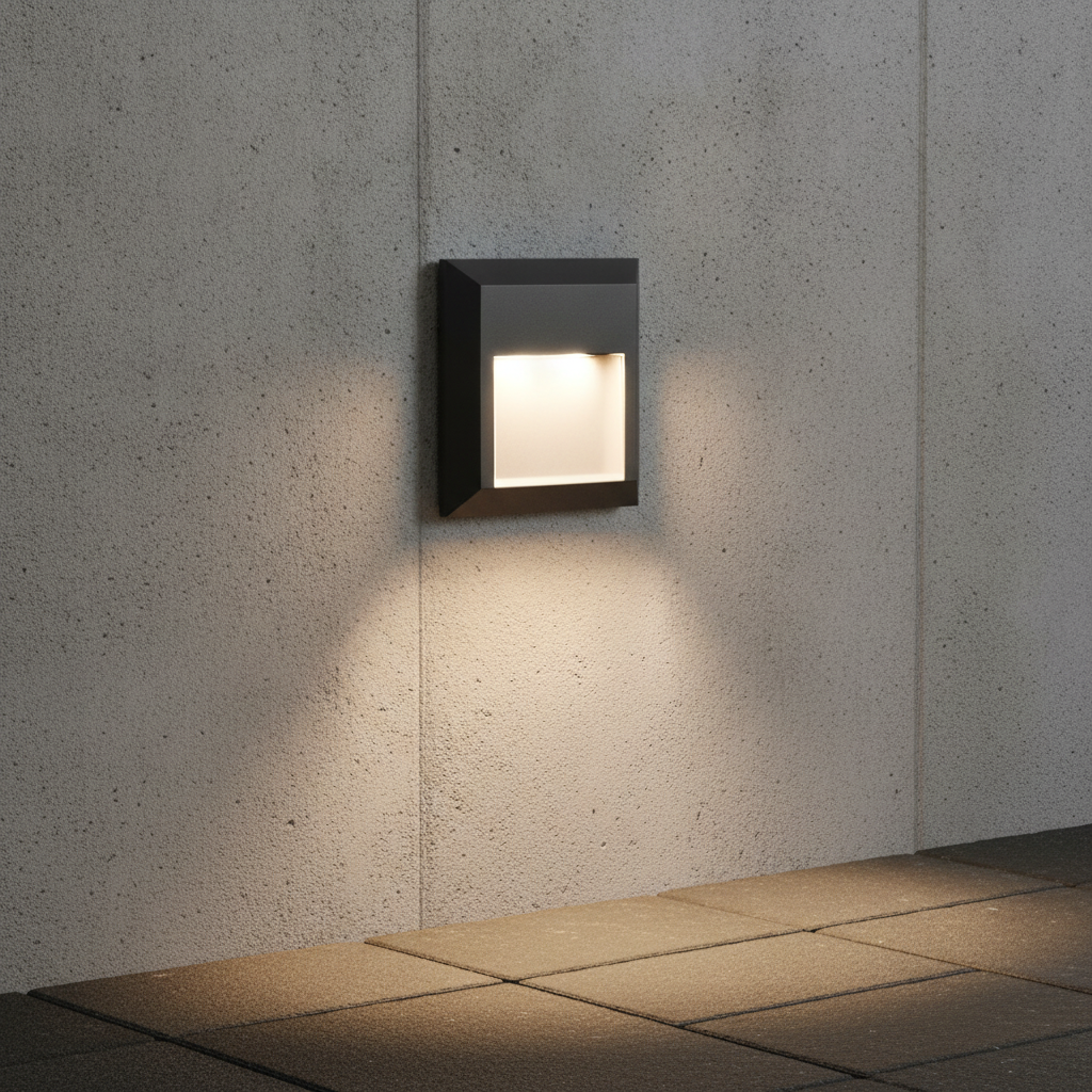Lyora Vierkante wandlamp Pulsar grijs - 109069