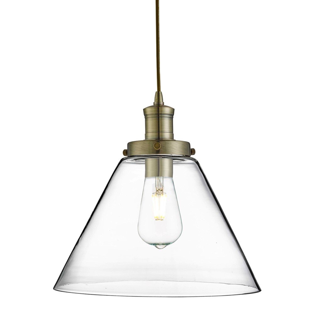 Searchlight Hanglamp Pyramid Ø 29cm antiek brons - 3228AB