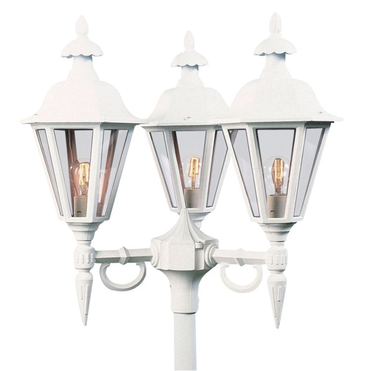 KonstSmide Klassieke lantaarnkap Pallas 3-lichts wit - 528-250