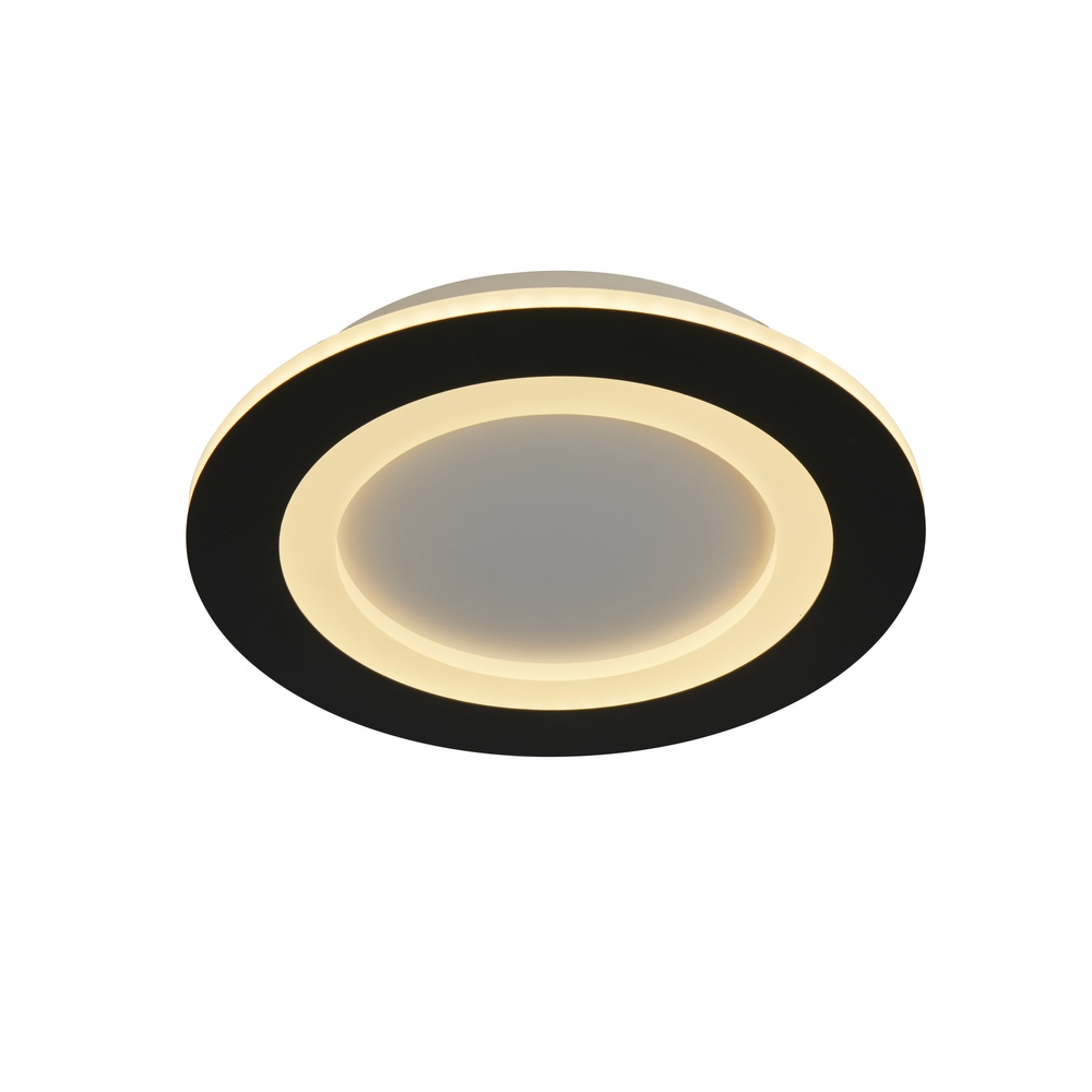 Searchlight PlafonniereRingo Ø 25cm zwart - 44712BK