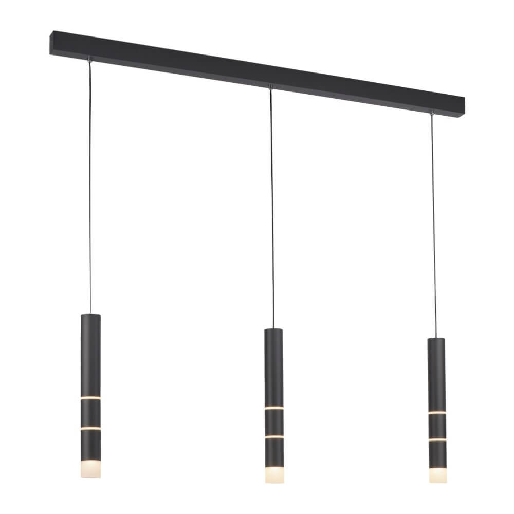 Paul Neuhaus Zwarte hanglampPure Vega 3-lichts - 2213-18
